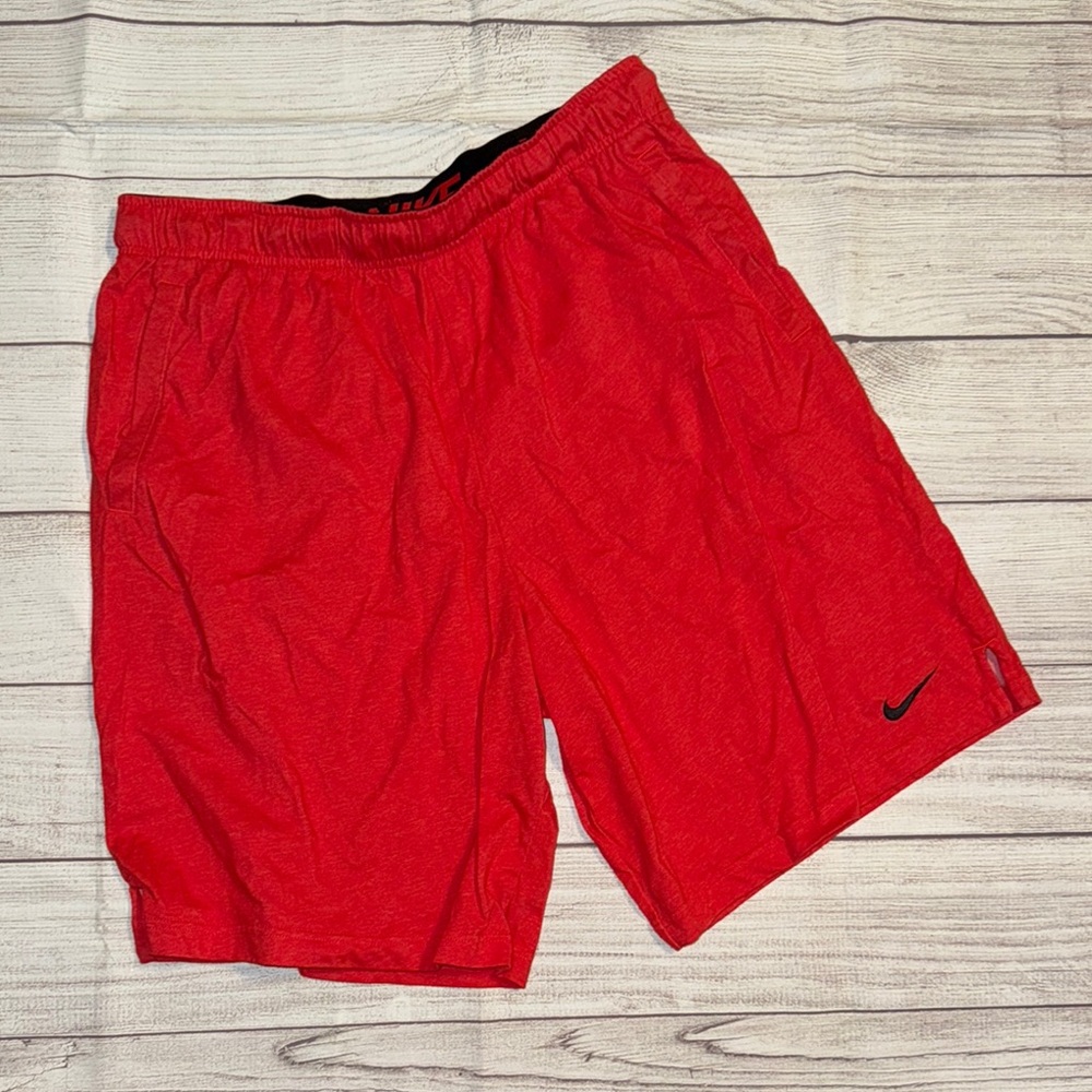 Nike Red Athletic Shorts Lightweight Mesh